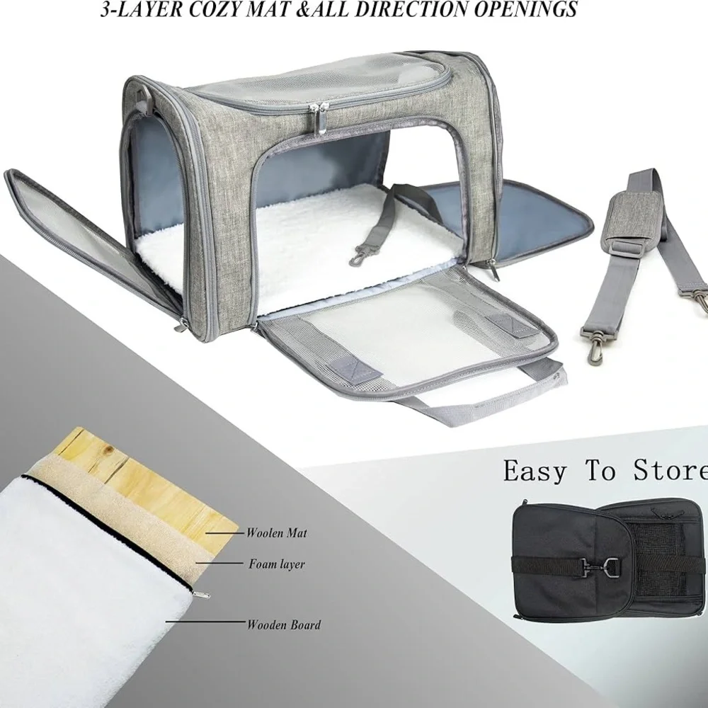 Pet Carrier Bag -for Medium and Small Dogs and Cats,